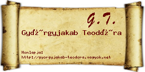 Györgyjakab Teodóra névjegykártya